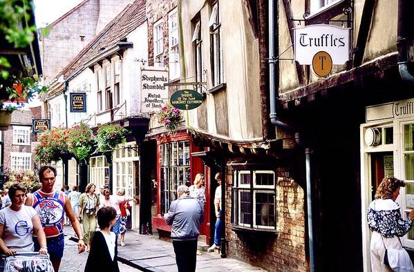 Shambles Poster featuring the photograph Shambles Area of York 1979 by Gordon James