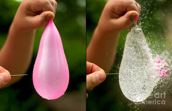 Water Balloon Poster featuring the photograph 1/8000 of a Second by Mark Miller