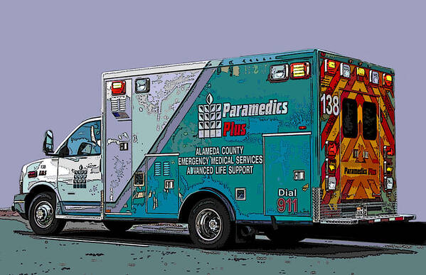Alameda County Medical Support Vehicle Poster featuring the photograph Alameda County Medical Support Vehicle #1 by Samuel Sheats