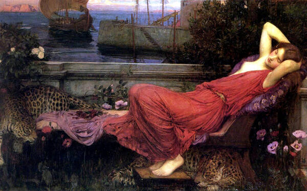 Ariadne Poster featuring the painting Ariadne #1 by John William Waterhouse