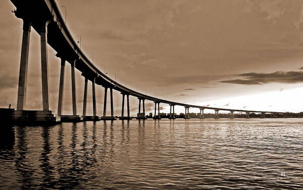 Coronado Poster featuring the photograph Coronado Bay Bridge #1 by Russ Harris