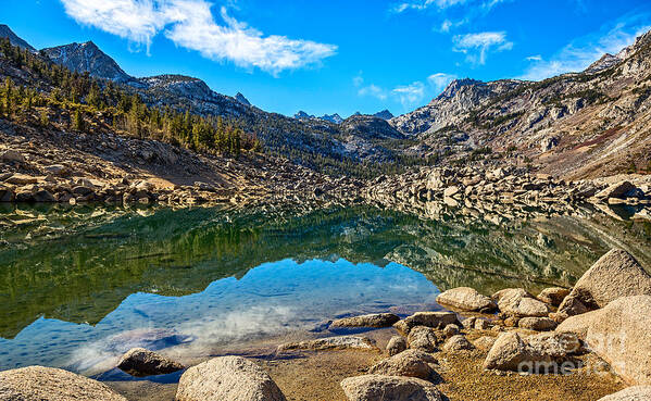 Lake Sabrina Poster featuring the photograph Lake Sabrina in Bishop Creek Canyon. #1 by Jamie Pham