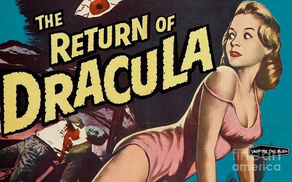 Vintage Poster featuring the photograph Return Of Dracula by Action