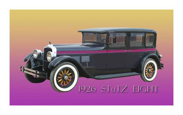 A Photograph Of A 1926 Stutz 8 Sedan By Jack Pumphrey Poster featuring the photograph 1926 STuTZ EIGHT Sedan by Jack Pumphrey
