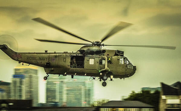 350th Anniversary Poster featuring the photograph Sea King Helicopter #3 by Dawn OConnor