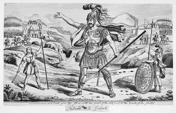 19th Century Poster featuring the drawing David And Goliath #6 by Granger