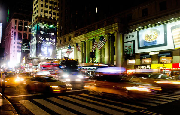 New York Traffic 8th Ave Poster featuring the photograph 8th And 34th by William Kimble