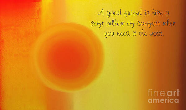 Andee Design Abstract Poster featuring the digital art A Good Friend Poem And Abstract 1 by Andee Design