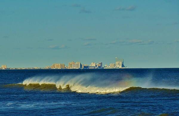Water Poster featuring the photograph Atlantic City by Ed Sweeney