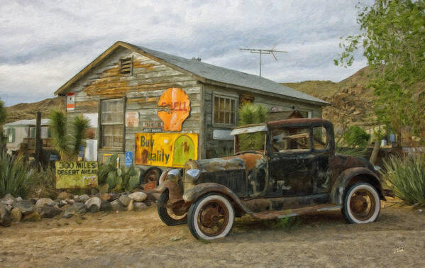 Landscape Poster featuring the painting Automobile Veh392751 by Dean Wittle