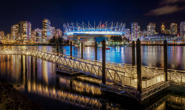 Bc Place Poster featuring the photograph BC Place by Alexis Birkill