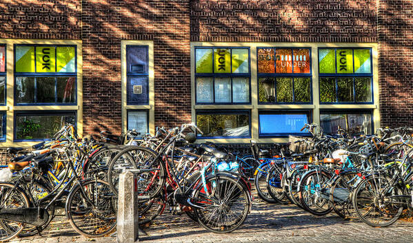 Holland Poster featuring the photograph Bicycles by Uri Baruch