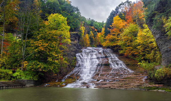 Waterfall Poster featuring the photograph Buttermilk Falls by Mark Papke