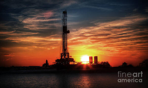 Oil Rig Poster featuring the photograph Cac001-9 by Cooper Ross