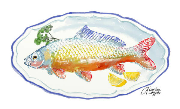Fish Poster featuring the digital art Catch Of The Day by Arline Wagner
