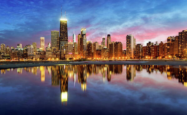 Tranquility Poster featuring the photograph Chicago by Joe Daniel Price