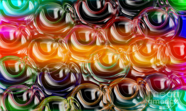 Abstract Poster featuring the digital art Color Frenzy 2 by Andee Design