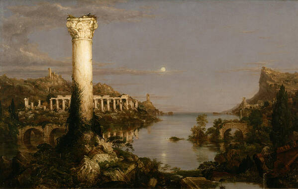 Thomas Cole Poster featuring the painting Course of Empire Desolation by Thomas Cole