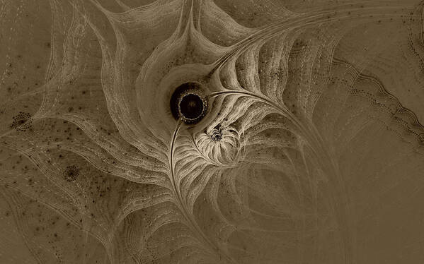 Fractal Poster featuring the digital art Desert Etching by Gary Blackman