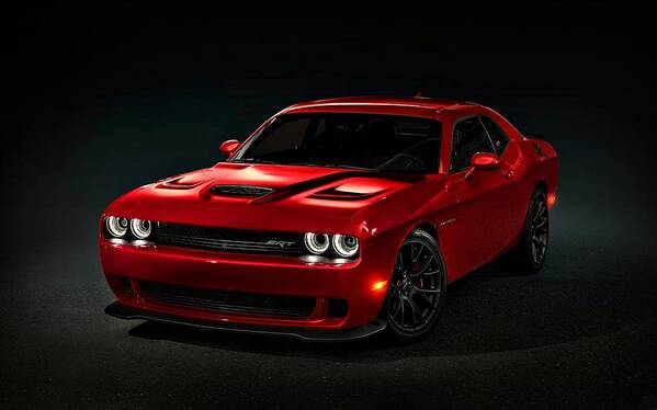 Dodge Poster featuring the photograph Dodge Challenger S R T Hellcat by Movie Poster Prints