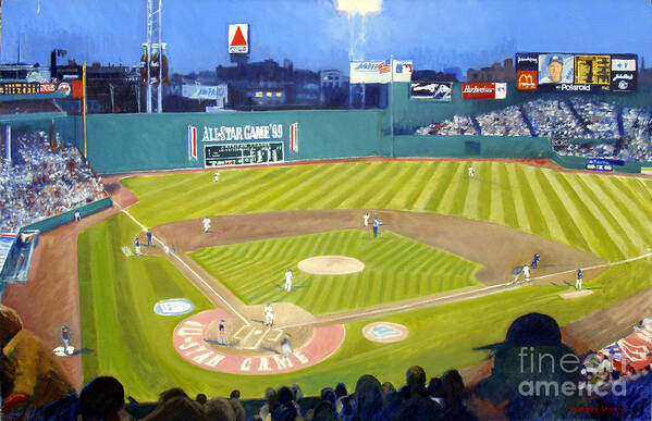 Boston Red Sox Poster featuring the painting Double Play in Fenway by Candace Lovely