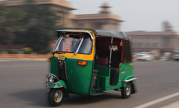 Tuk-tuk Poster featuring the photograph Fast as wind by Elena Perelman