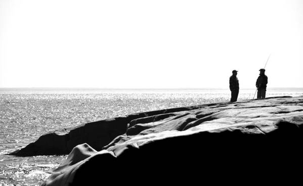 Blumwurks Poster featuring the photograph Fishers By The Sea by Matthew Blum