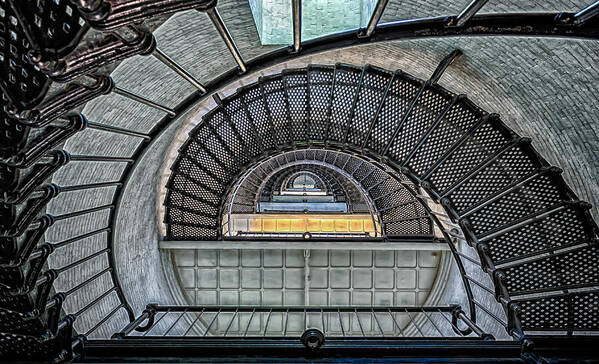 Frank J Benz Poster featuring the photograph Saint Augustine Light Stairway by Frank J Benz