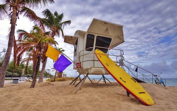 Landscape Poster featuring the photograph Ft. Lauderdale Lifeguard Station II by Danny Mongosa