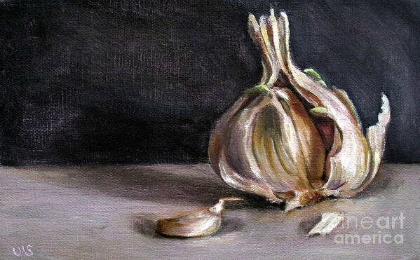 Garlic Poster featuring the painting Garlic by Ulrike Miesen-Schuermann