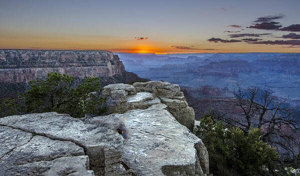 Sun Poster featuring the photograph Grand Canyon Sunset by William Bitman