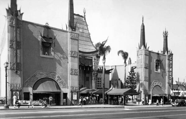1940's Poster featuring the photograph Grauman's Chinese Theater by Underwood Archives