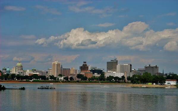 Harrisburg Poster featuring the photograph Harrisburg Skyline by Ed Sweeney