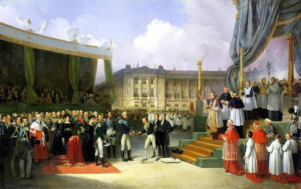 Inaugurating Poster featuring the photograph Inauguration Of A Monument In Memory Of Louis Xvi 1754-93 By Charles X 1757-1836 At The Place De La by Joseph Beaume