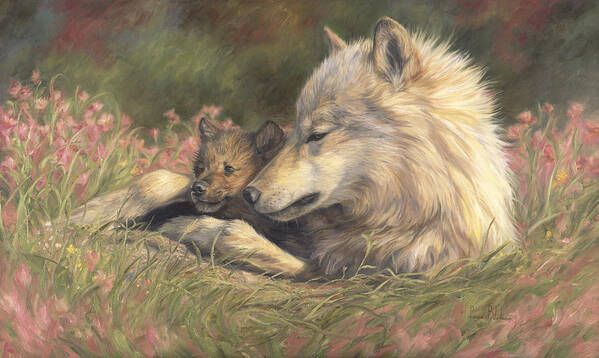 Wolf Poster featuring the painting Late Spring by Lucie Bilodeau