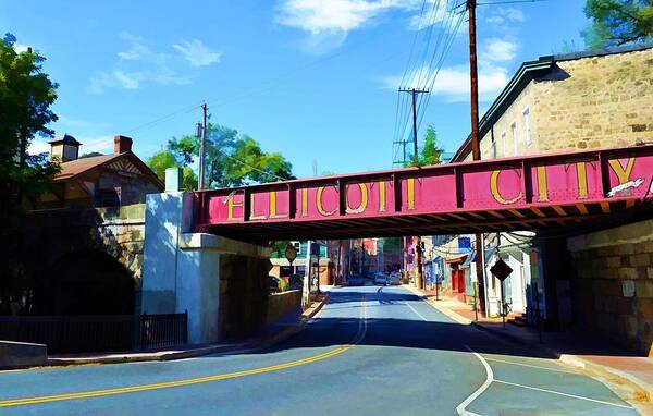 Ellicott City Poster featuring the photograph Main Street - Ellicott City by Dana Sohr