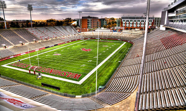 Hdr Poster featuring the photograph Martin Stadium at Washington State by David Patterson