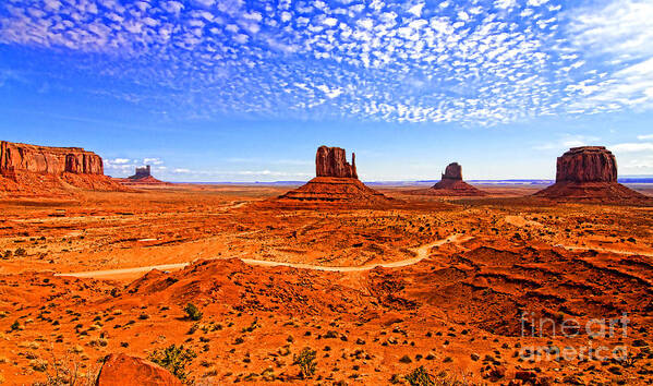 Landscape Poster featuring the photograph Monument Valley by Jason Abando
