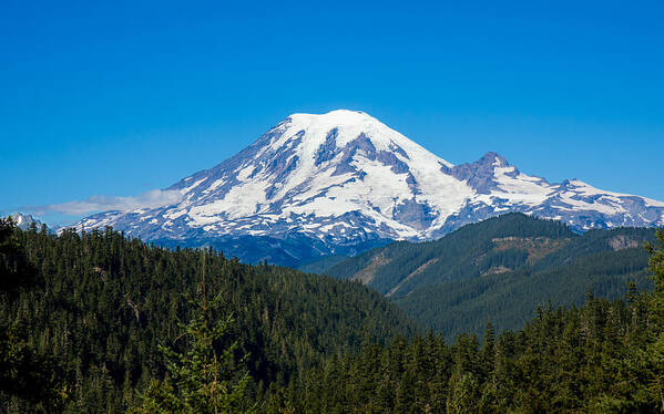 Landscape Poster featuring the photograph Mount Rainier by John M Bailey