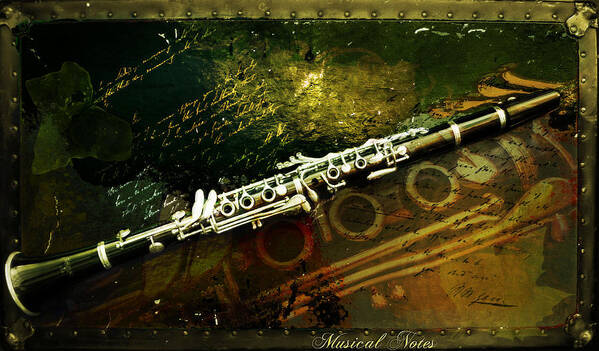Clarinet Poster featuring the photograph Musical Notes by John Anderson