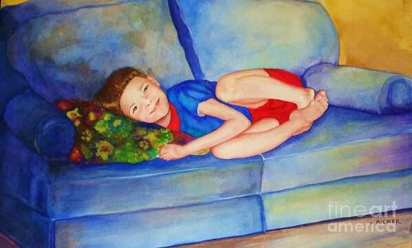 Nap Time Poster featuring the painting Nap Time by Jane Ricker