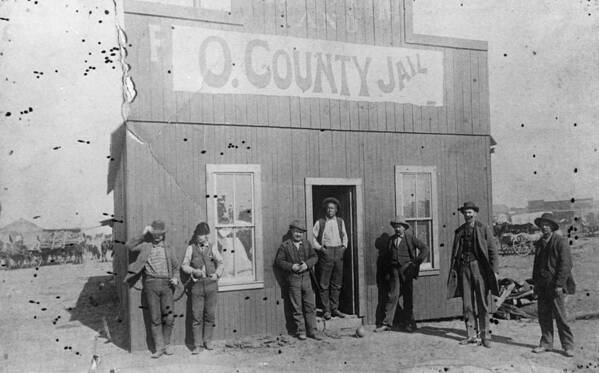 1893 Poster featuring the photograph Oklahoma Jailhouse, C1893 by Granger