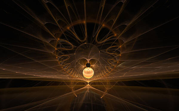 Fractal.fractals Poster featuring the digital art Orb by Gary Blackman
