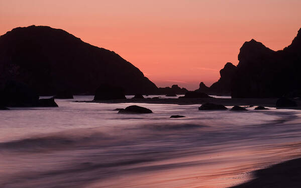 Brookings Poster featuring the photograph Oregon Coast Sunset by Don Schwartz