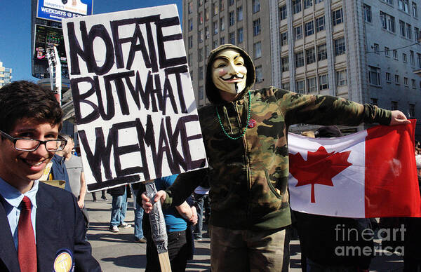 Anonymous Poster featuring the photograph Rage Against the Machine 2 by Andrea Kollo