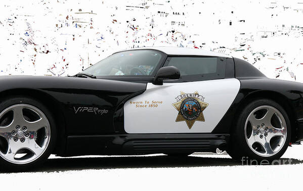 San Luis Obispo Poster featuring the photograph San Luis Obispo County Sheriff Viper Patrol Car by Tap On Photo