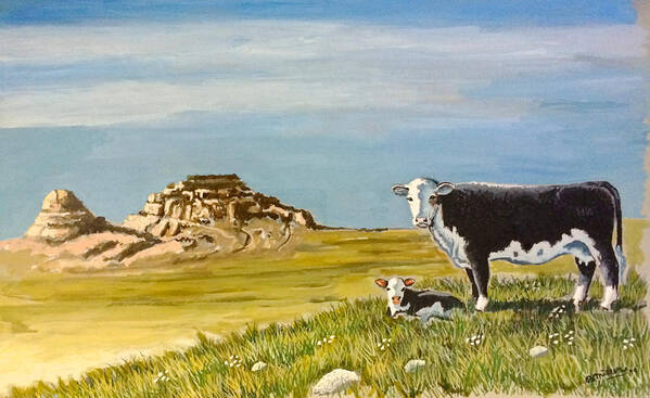 Art Poster featuring the painting Sandhills Spring by Bern Miller