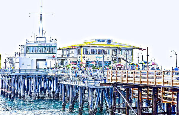 Pier Poster featuring the photograph Santa Monica Pier by Jody Lane
