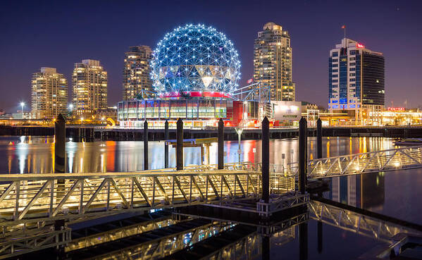 Geodesic Poster featuring the photograph Science World in Vancouver by Alexis Birkill