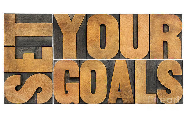 Acronym Poster featuring the photograph Set Your Goals by Marek Uliasz